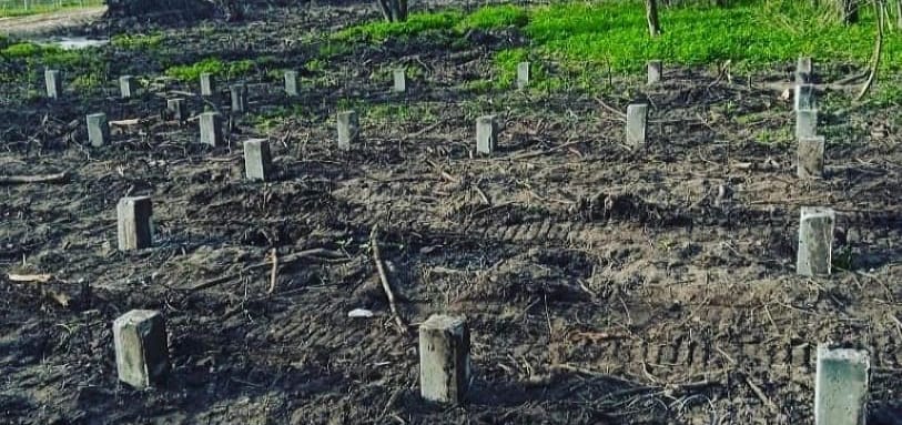 Фундамент на забивных ЖБ сваях