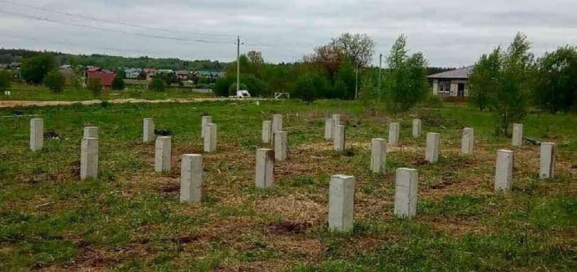 Фундамент на забивных ЖБ сваях