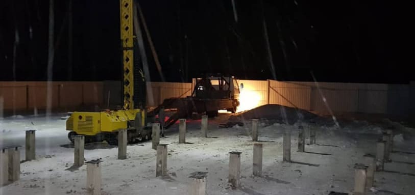 Фундамент на забивных ЖБ сваях
