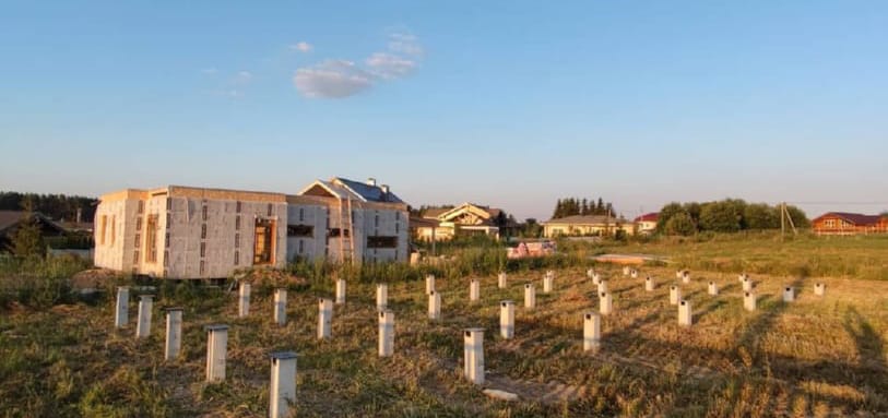 Фундамент на забивных ЖБ сваях