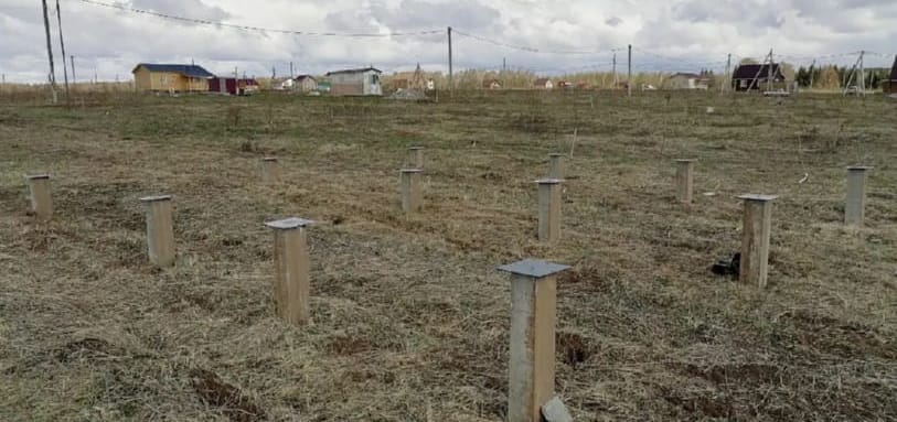 Фундамент на забивных ЖБ сваях