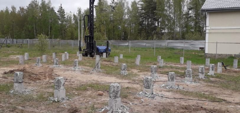 Фундамент на забивных ЖБ сваях