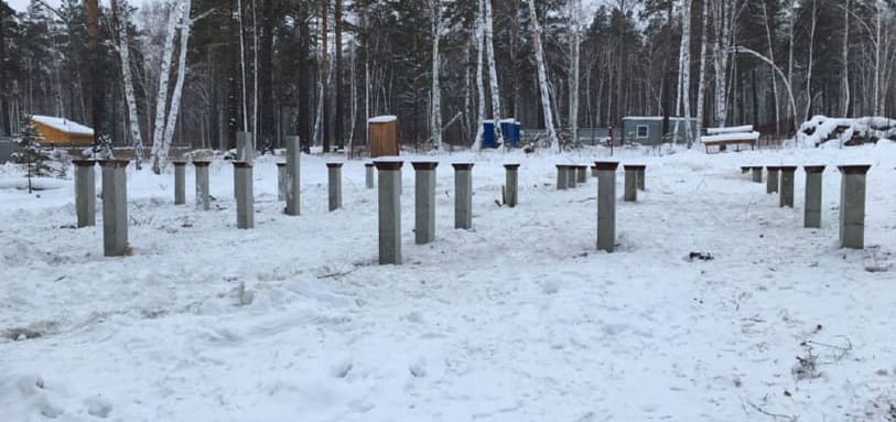 Фундамент на забивных ЖБ сваях