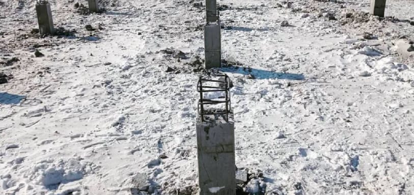 Фундамент на забивных ЖБ сваях