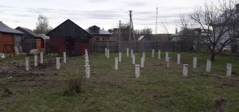 Фундамент на забивных ЖБ сваях